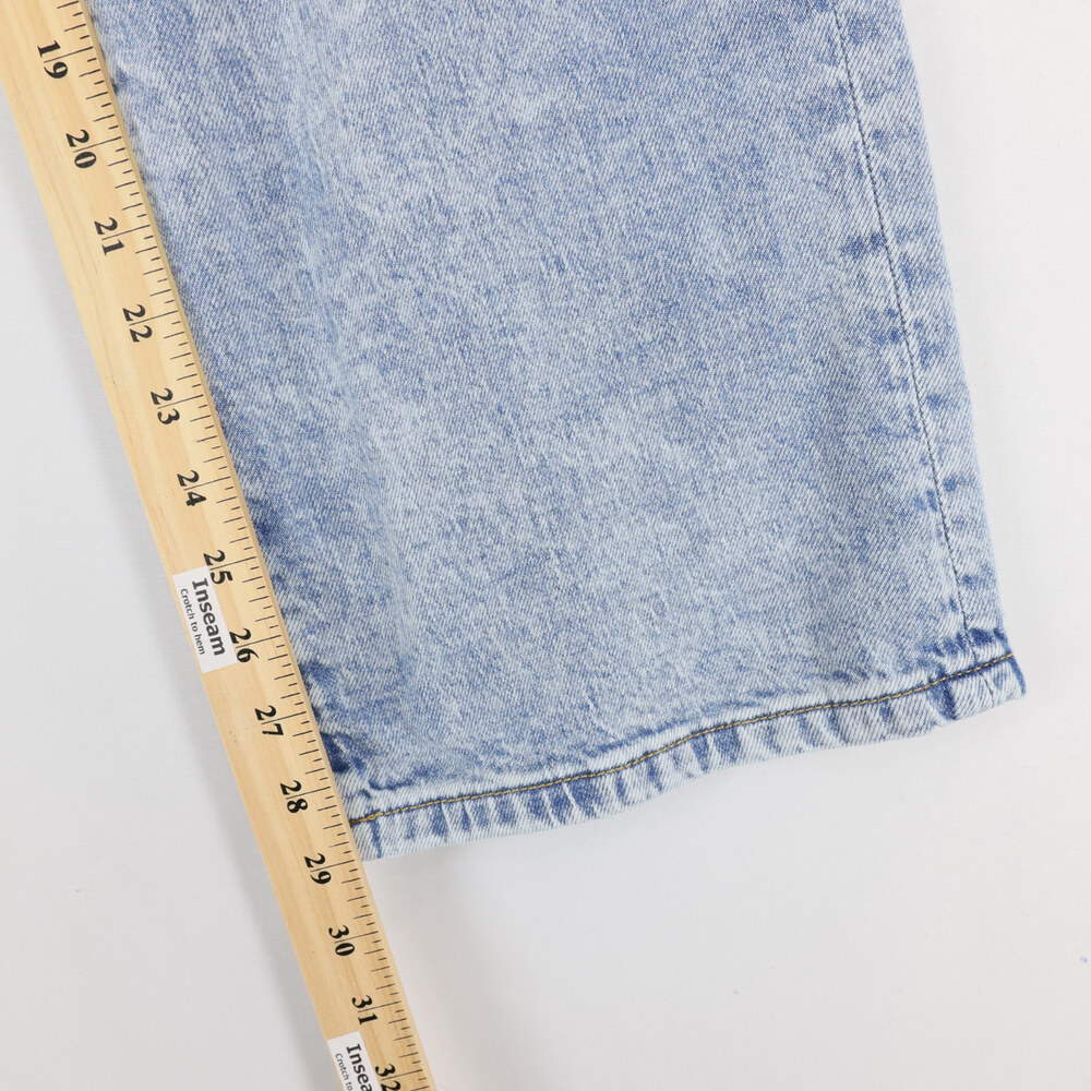 Pilcro Jeans Womens 26 Blue High Rise Straight Leg Light Wash Utility Stretch - Picture 7 of 11